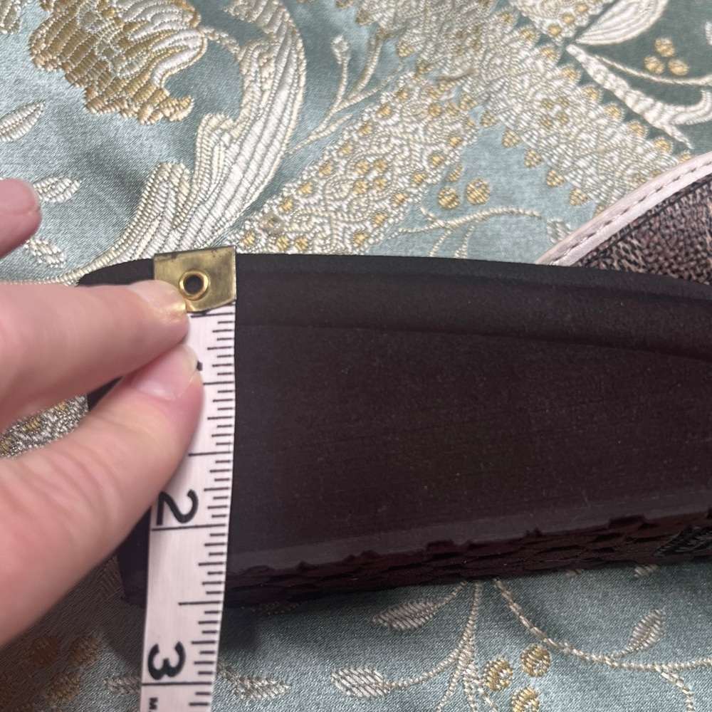 Coach Jolene Women's Flip Flop Brown and Tan Sandals Wedges Size 7.5 - Picture 14 of 14